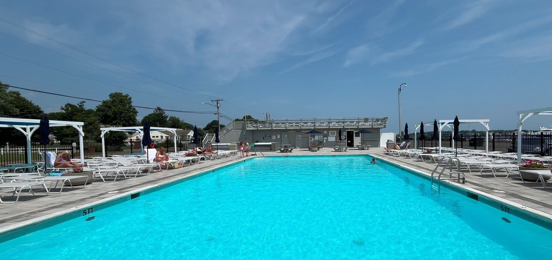 Guest swimming in the Marina Pool